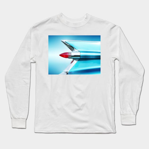 US American classic car 1959 Sedan Deville tail fin abstract Long Sleeve T-Shirt by Beate Gube